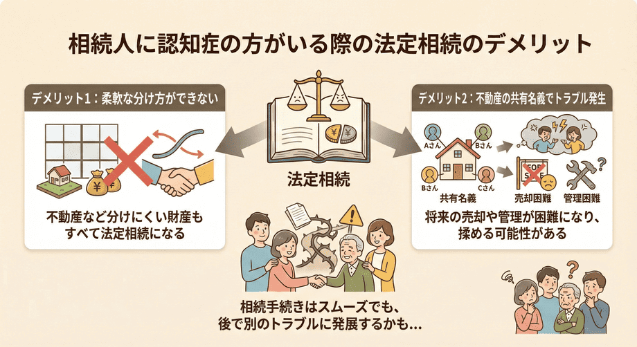 相続人が認知症でも相続権は有効に！遺産分割協議の対応策とは？_法定相続のデメリット